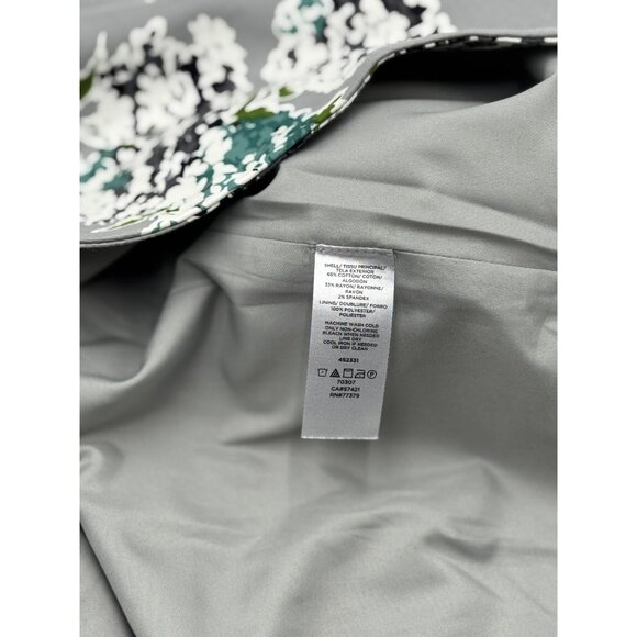 Ann Taylor Factory Size 4 Woman Pencil Skirt With Green & White Hydrangea Print - Picture 6 of 8